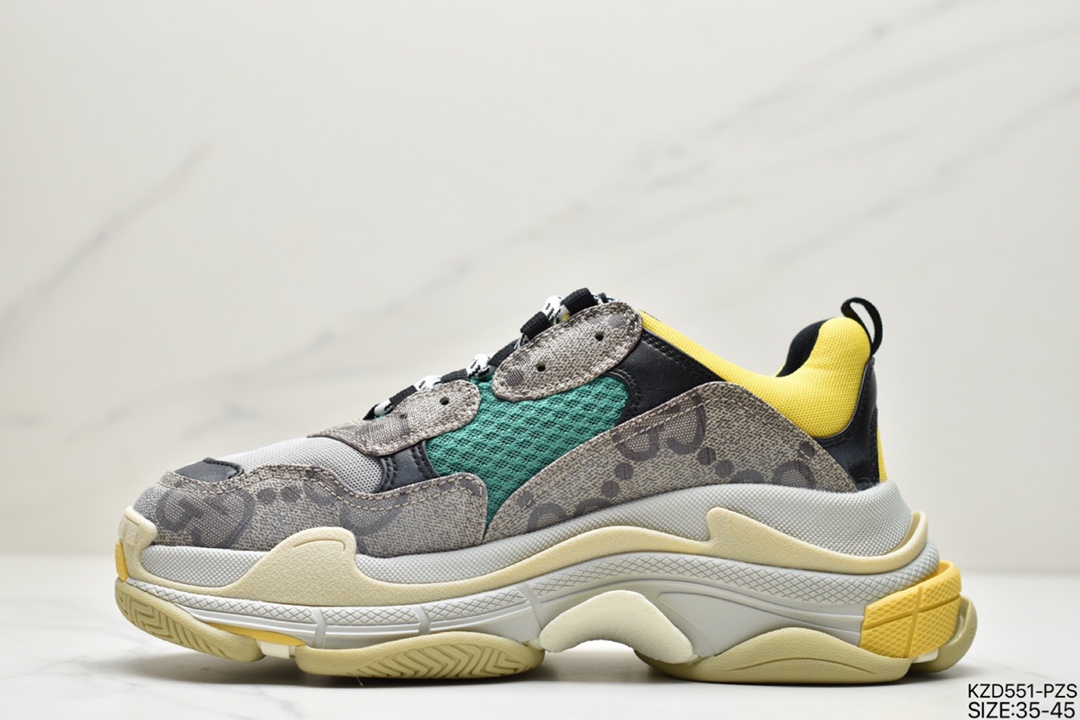 480 古驰Gucci x 巴黎世家Balenciaga Triple S Clear Sole Sneaker”The Hacker Project”时装681067 UMO20 9795