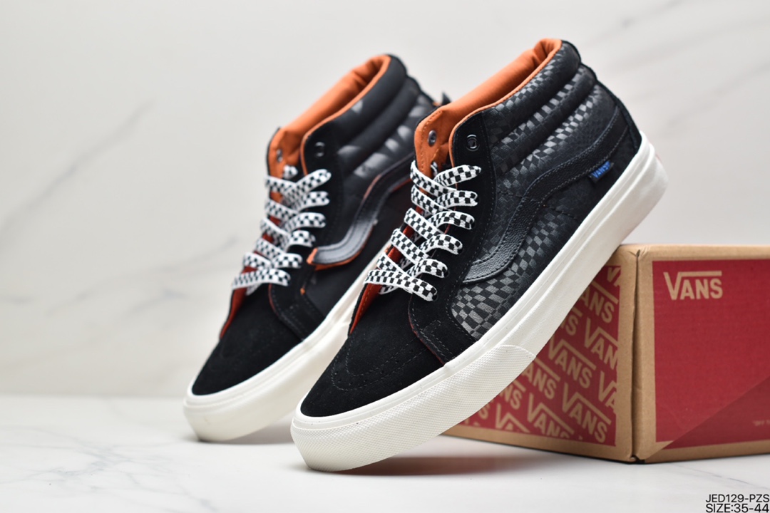 150 硫化工艺 万斯范斯VANS Sk8-Mid 经典中帮男女休闲运动板鞋