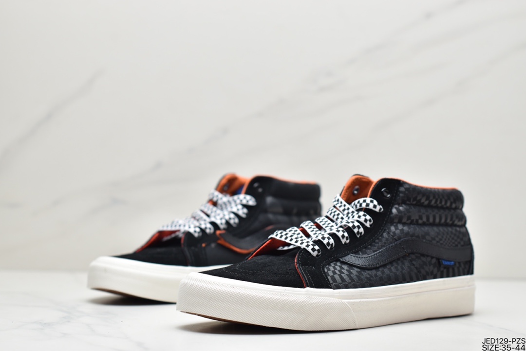 150 硫化工艺 万斯范斯VANS Sk8-Mid 经典中帮男女休闲运动板鞋