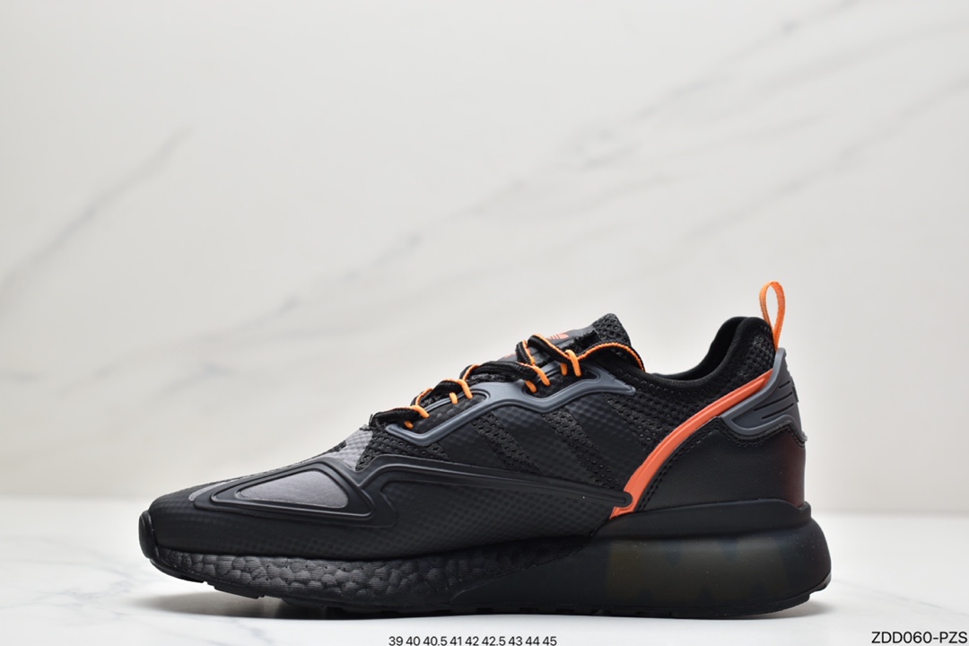 230 阿迪达斯 Adidas ZX 2K Boost爆米花低帮高弹复古休闲运动百搭跑鞋GY3547