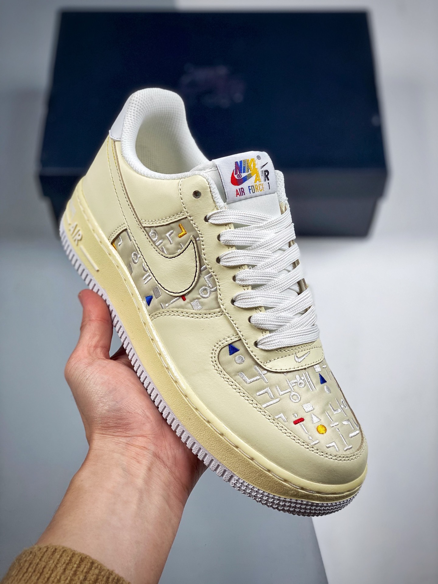 Air Force 1 Low crema, horma y plantilla originales, estilo auténtico de Air Force, enfocado en el canal de comercio ex…