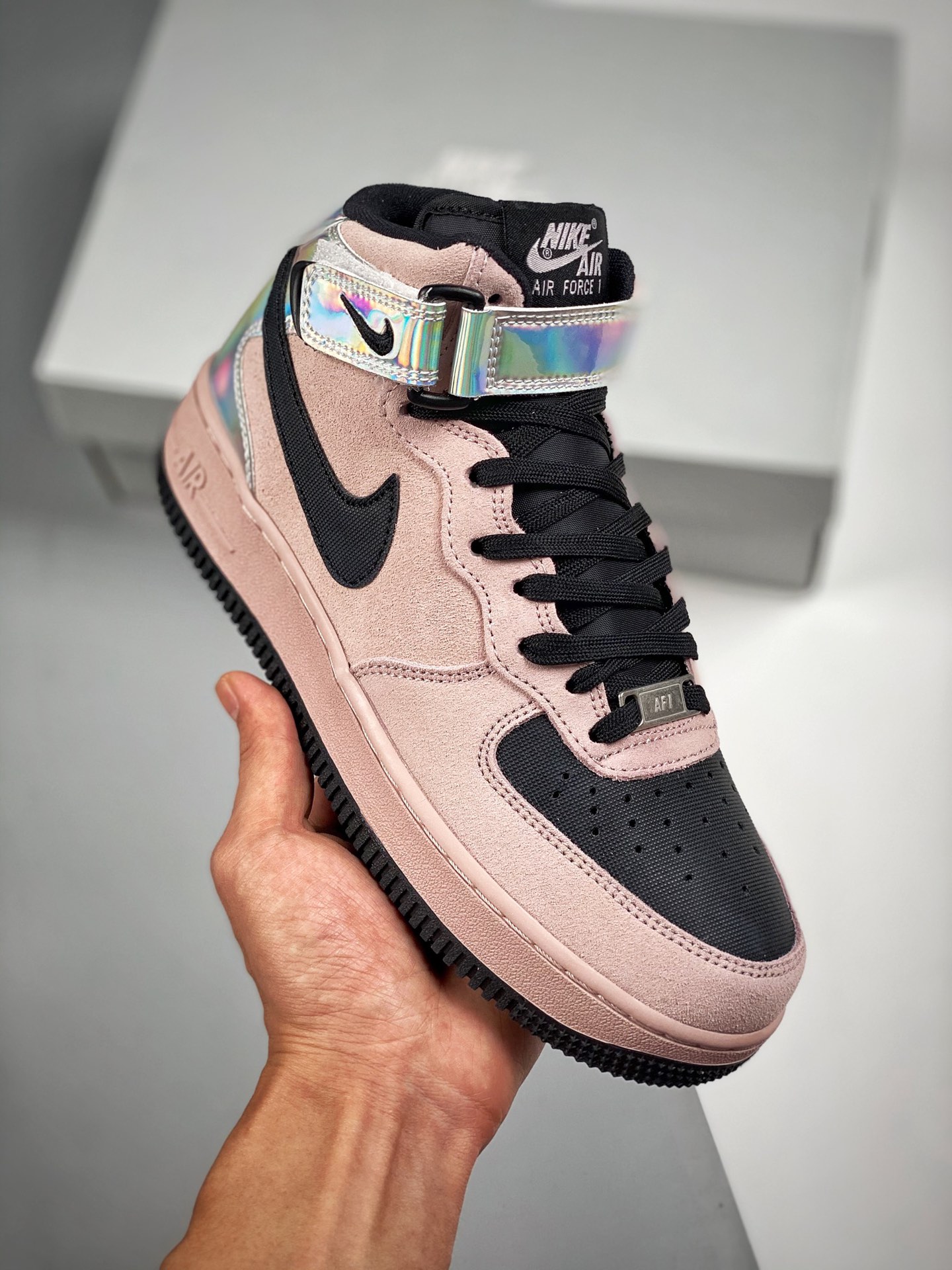 Air Force 1 Low 07 Mid rosa láser, horma y plantilla originales, estilo auténtico de Air Force, enfocado en el canal de…