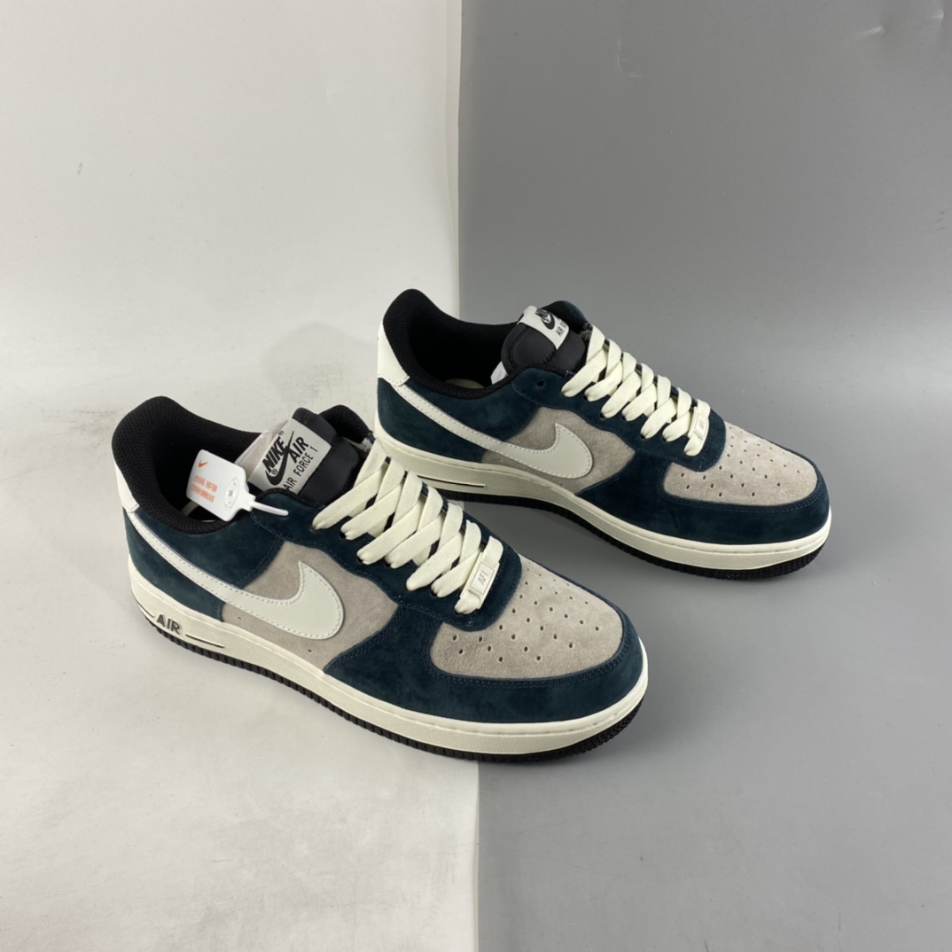 P240  NIKE Air Force 1’07 Low 灰白绿 麂皮配色 空军一号低帮休闲板鞋 NT9955-318