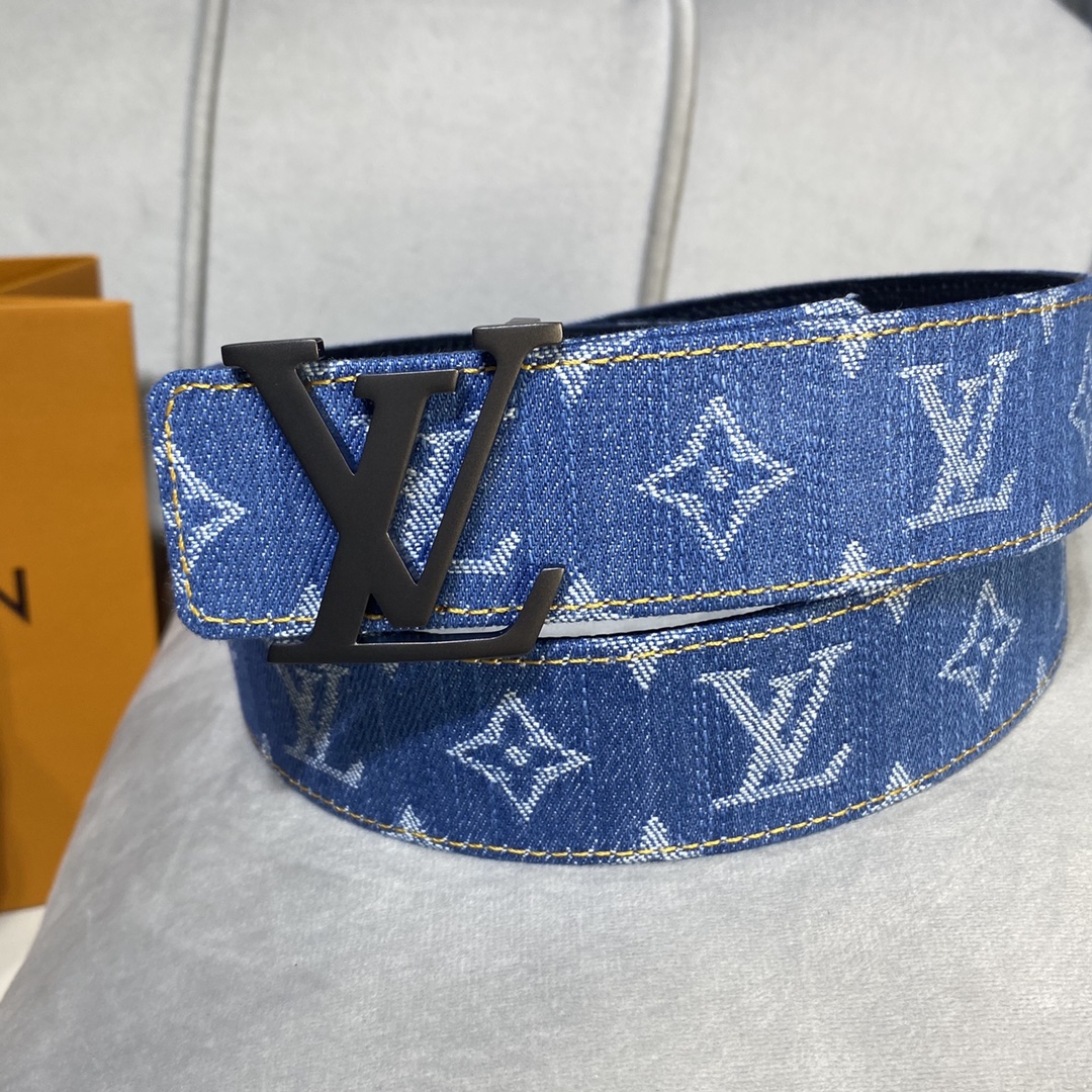 Louis Vuitton Belts Calfskin Cowhide Denim Spring Collection