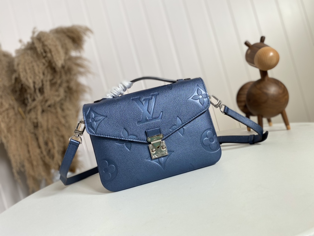 Louis Vuitton LV Pochette MeTis mirror quality
 Bags Handbags Blue Empreinte​ M59211