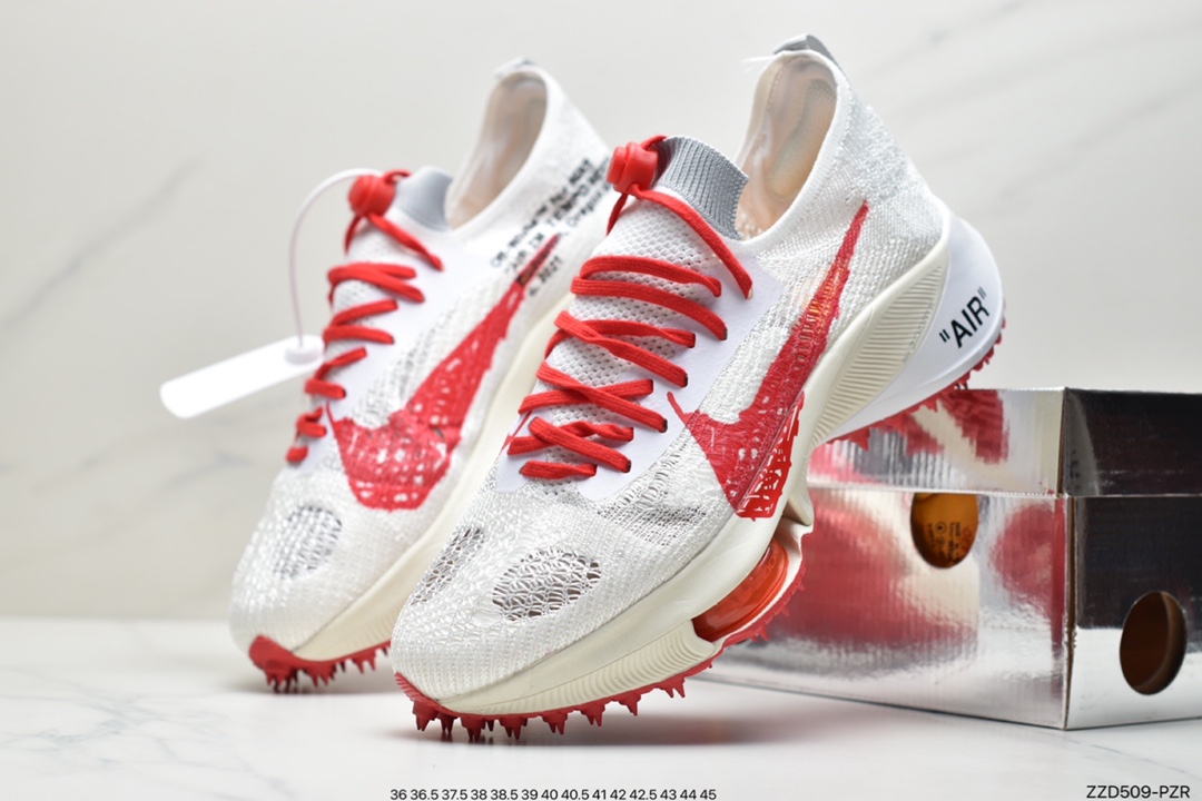 250 Off White x NIKE Air Zoom Tempo NEXT% 联名款马拉松编织面透气超级跑鞋 CV0697