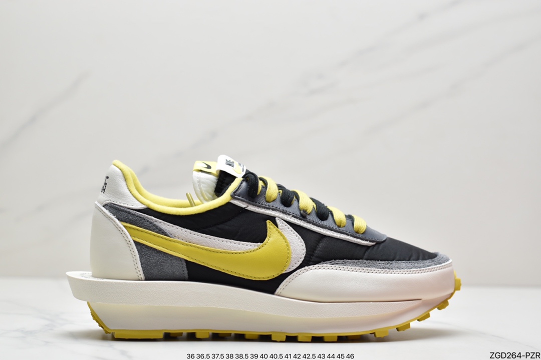 290 耐克Undercover x Sacai × NIKE LDV Waffle Daybreak 高桥盾三方联名 黑白黄 DJ4877-001