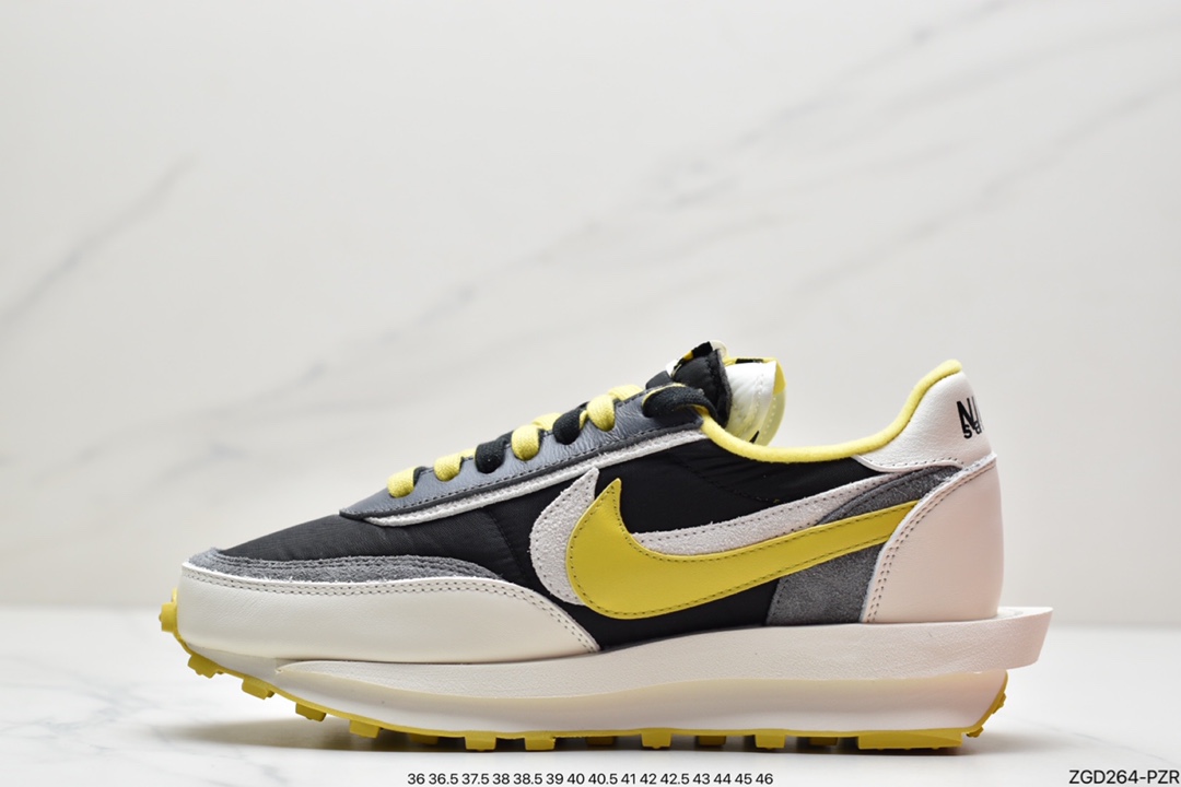 290 耐克Undercover x Sacai × NIKE LDV Waffle Daybreak 高桥盾三方联名 黑白黄 DJ4877-001