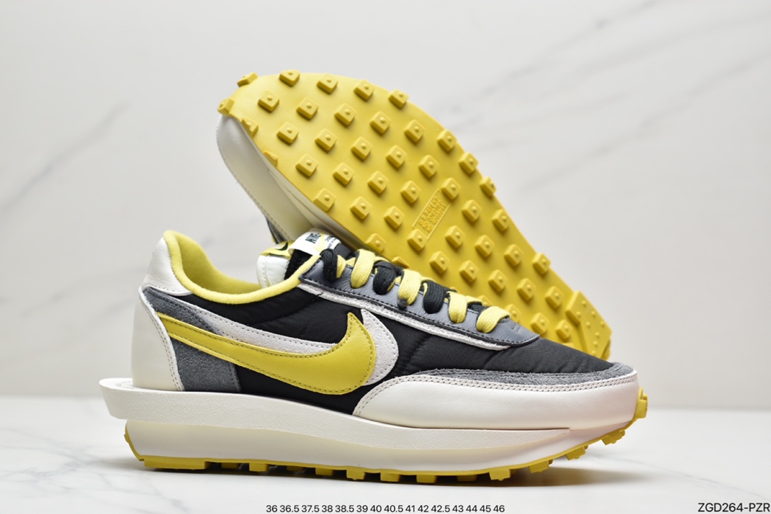 290 耐克Undercover x Sacai × NIKE LDV Waffle Daybreak 高桥盾三方联名 黑白黄 DJ4877-001