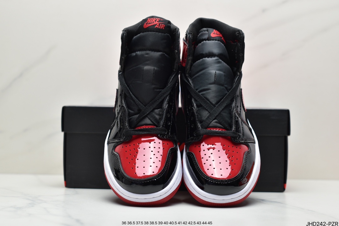 190  Air Jordan 1 High OG ”Bred Patent” 高帮 漆皮黑红 AJ1 555088-063