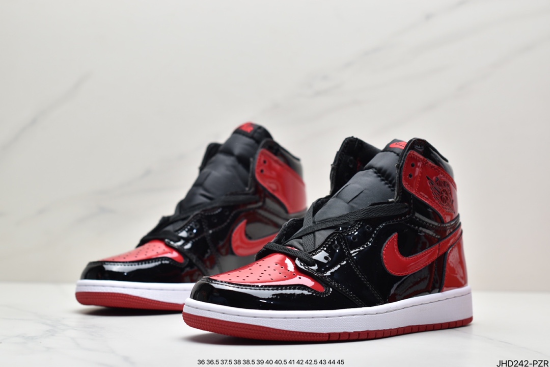 190  Air Jordan 1 High OG ”Bred Patent” 高帮 漆皮黑红 AJ1 555088-063