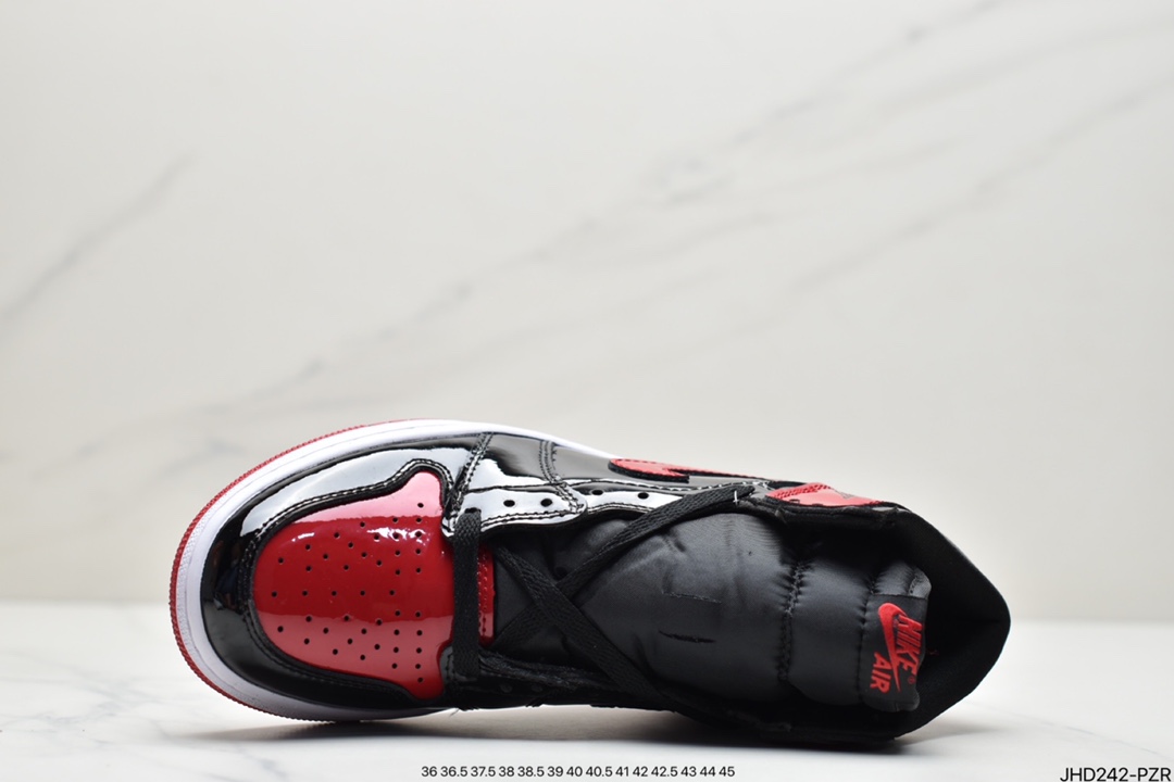 190  Air Jordan 1 High OG ”Bred Patent” 高帮 漆皮黑红 AJ1 555088-063