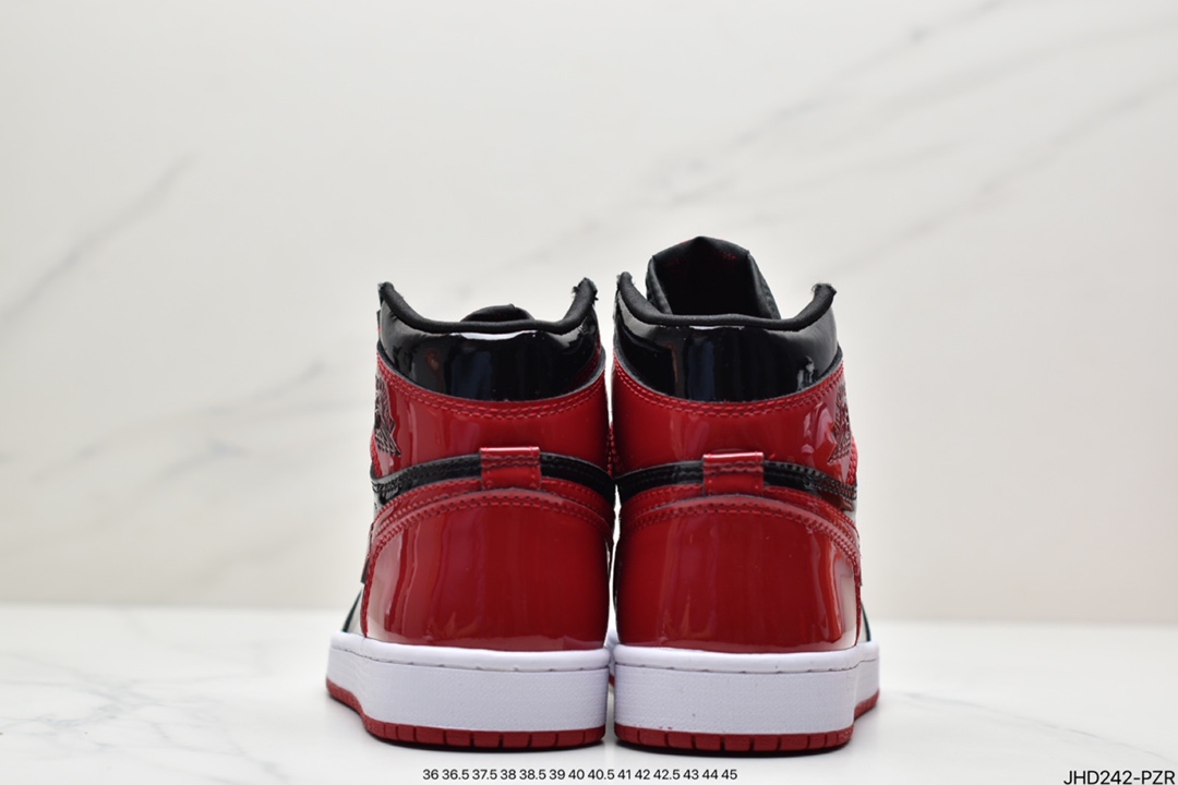 190  Air Jordan 1 High OG ”Bred Patent” 高帮 漆皮黑红 AJ1 555088-063