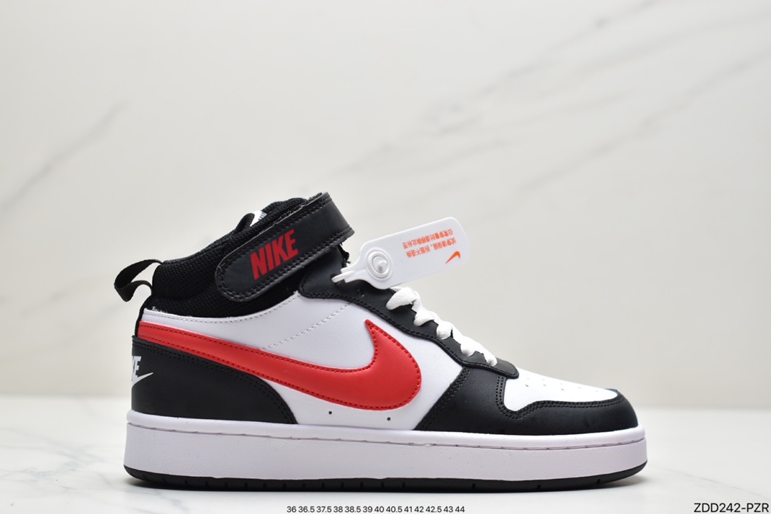 230 耐克Nike Court Borough Mid2 小AJ1高帮百搭休闲运动板鞋CD7782-107