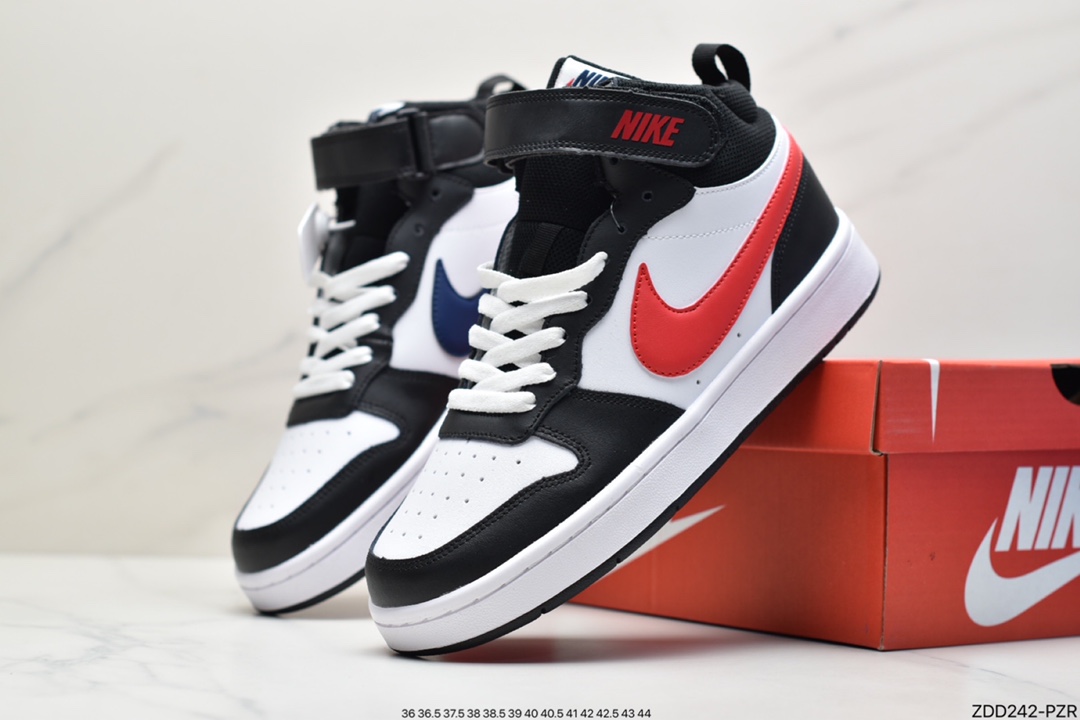 230 耐克Nike Court Borough Mid2 小AJ1高帮百搭休闲运动板鞋CD7782-107