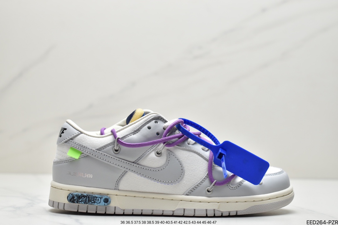 380 Off-White x Nike Dunk Low NO.3白鞋带 蓝扣 DM1602-118