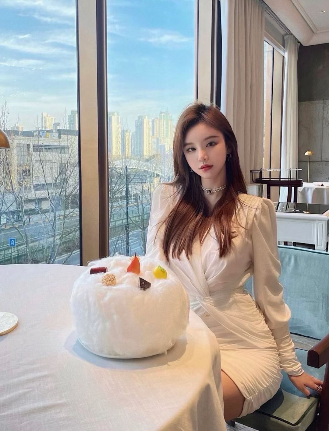 【香椭圆珠项圈】辛芷蕾同款！超美超美的choker，黑白两色双排珠的设计，中间一排钻固定，全部手工编织工