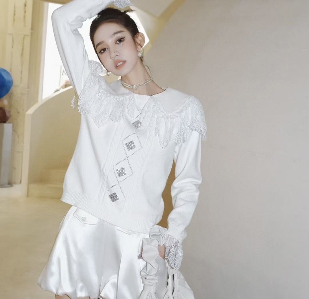 【香椭圆珠项圈】辛芷蕾同款！超美超美的choker，黑白两色双排珠的设计，中间一排钻固定，全部手工编织工