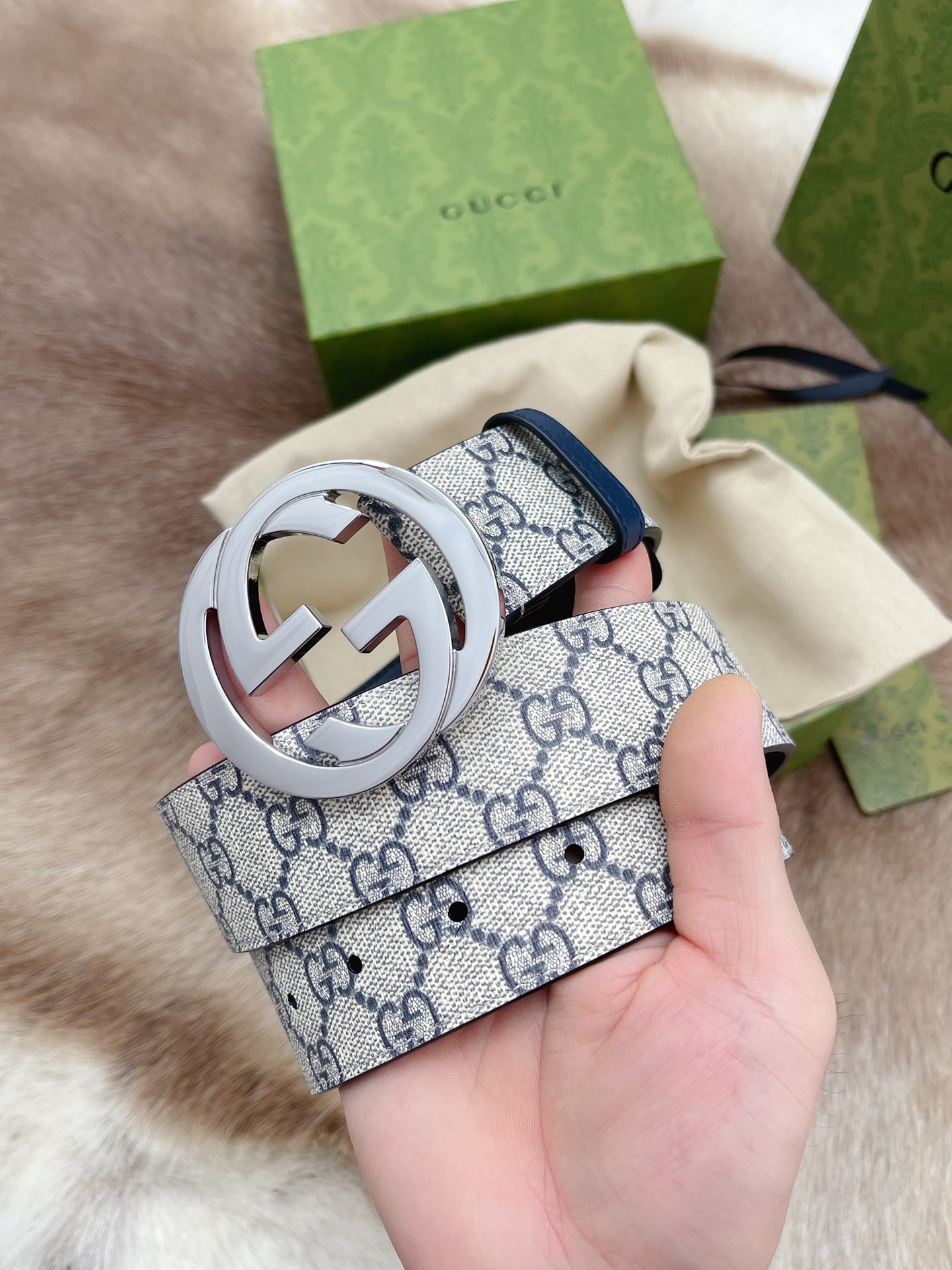 GUCCI Imported Mono-Headed Pelvis With Precise Buttons and Leather Customization - 图片 4