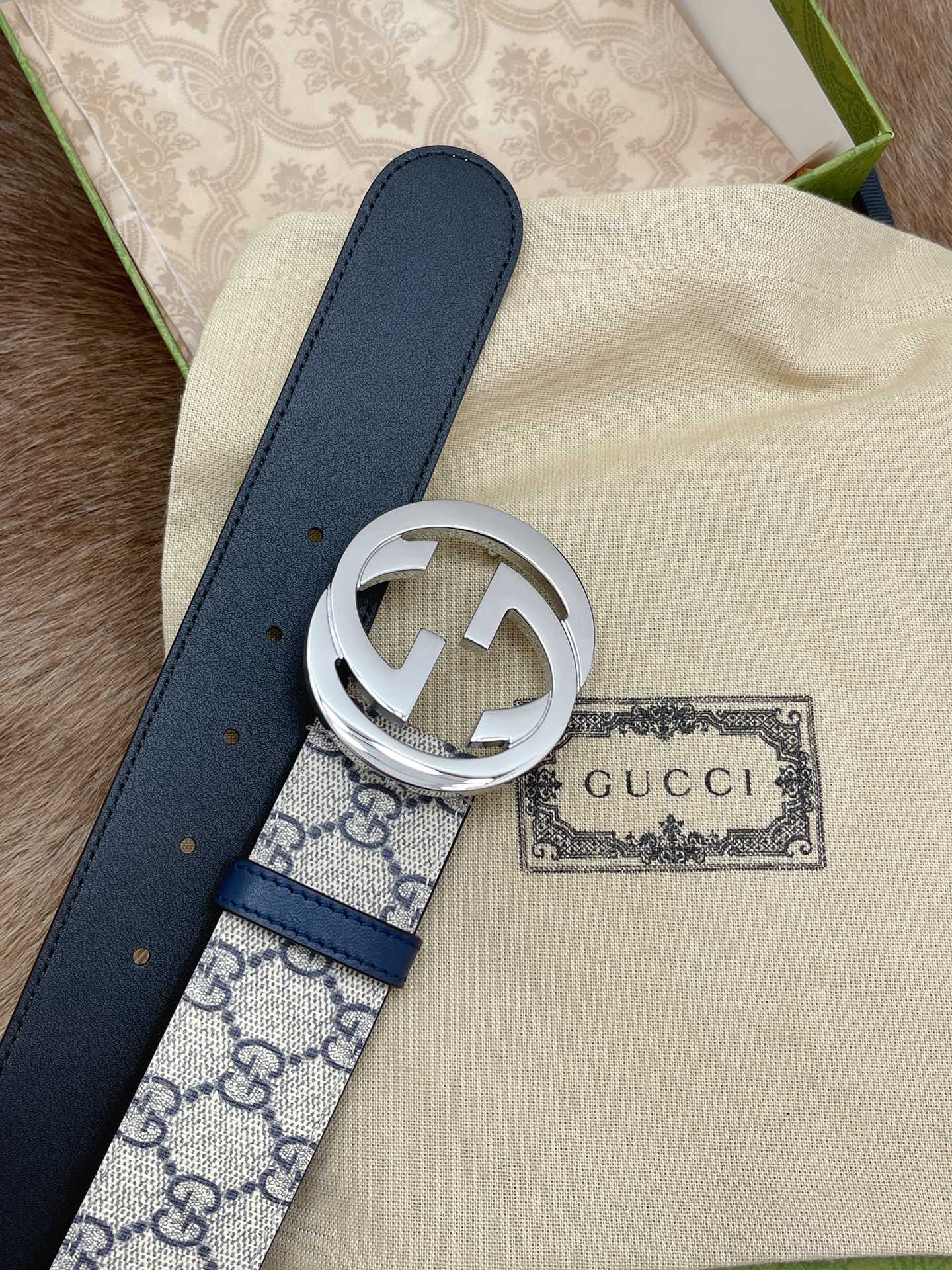 GUCCI Imported Mono-Headed Pelvis With Precise Buttons and Leather Customization - 图片 8