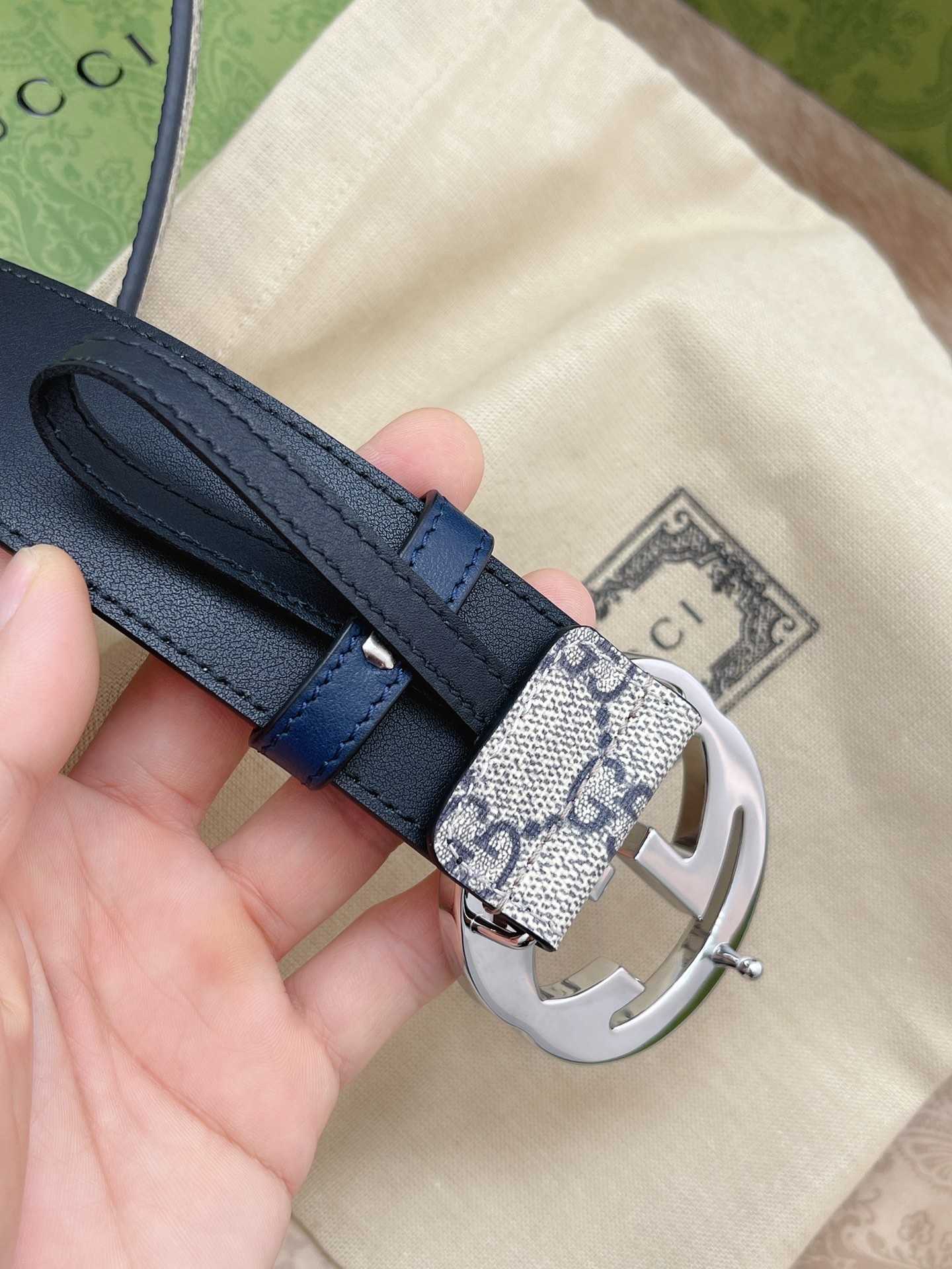 GUCCI Imported Mono-Headed Pelvis With Precise Buttons and Leather Customization - 图片 9