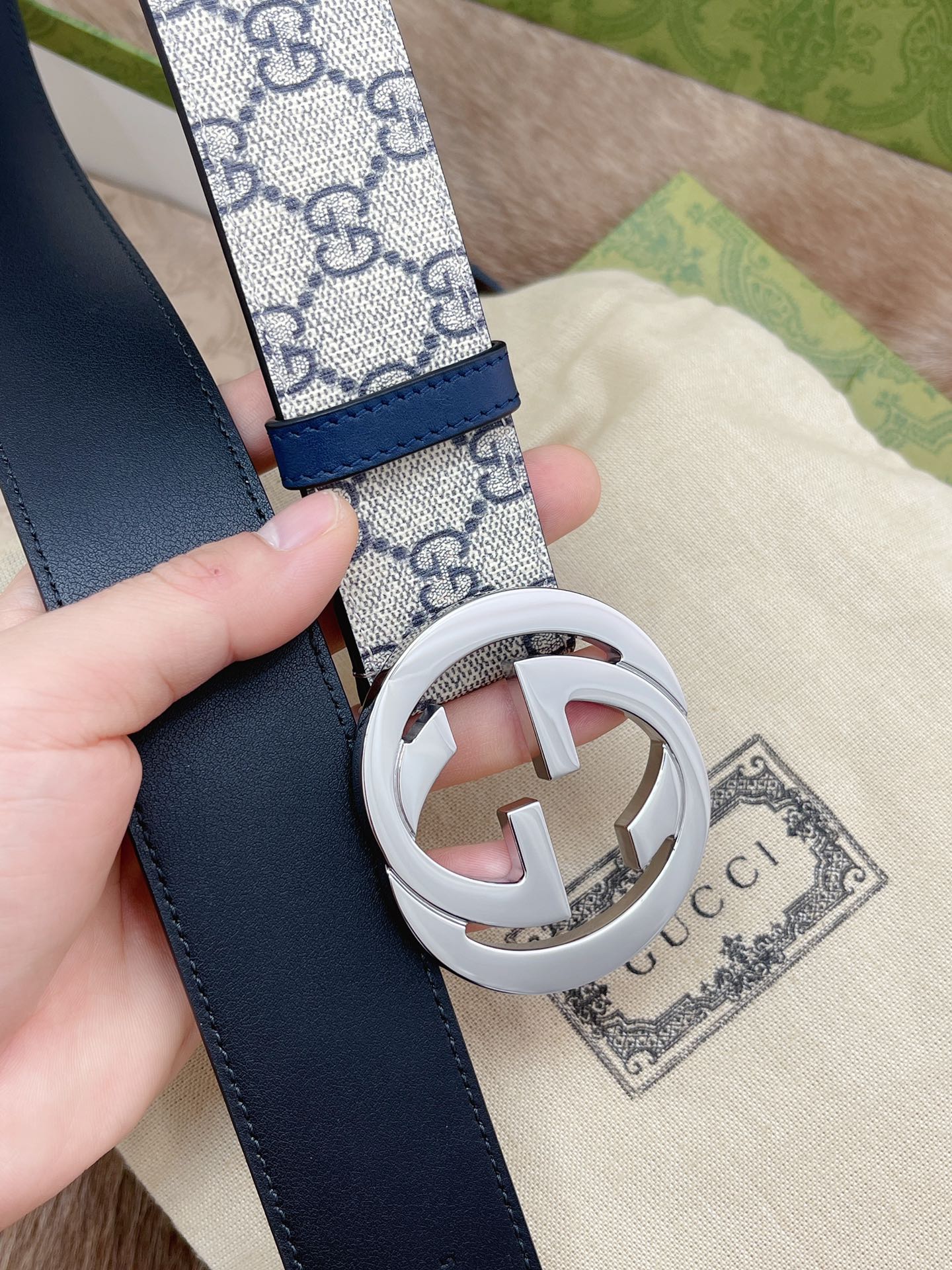 GUCCI Imported Mono-Headed Pelvis With Precise Buttons and Leather Customization - 图片 7