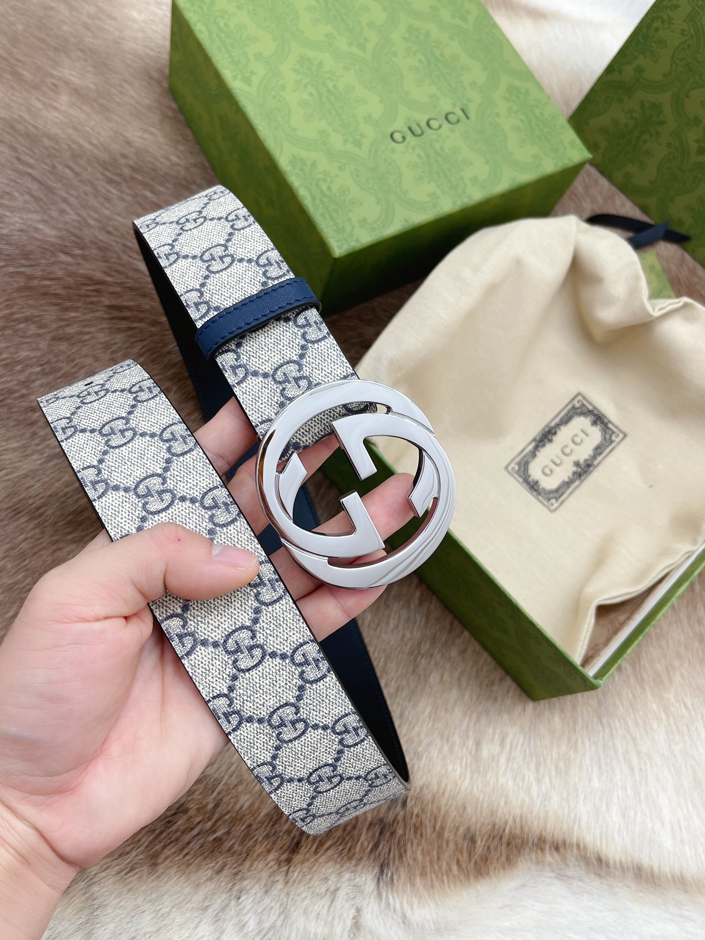 GUCCI Imported Mono-Headed Pelvis With Precise Buttons and Leather Customization - 图片 5