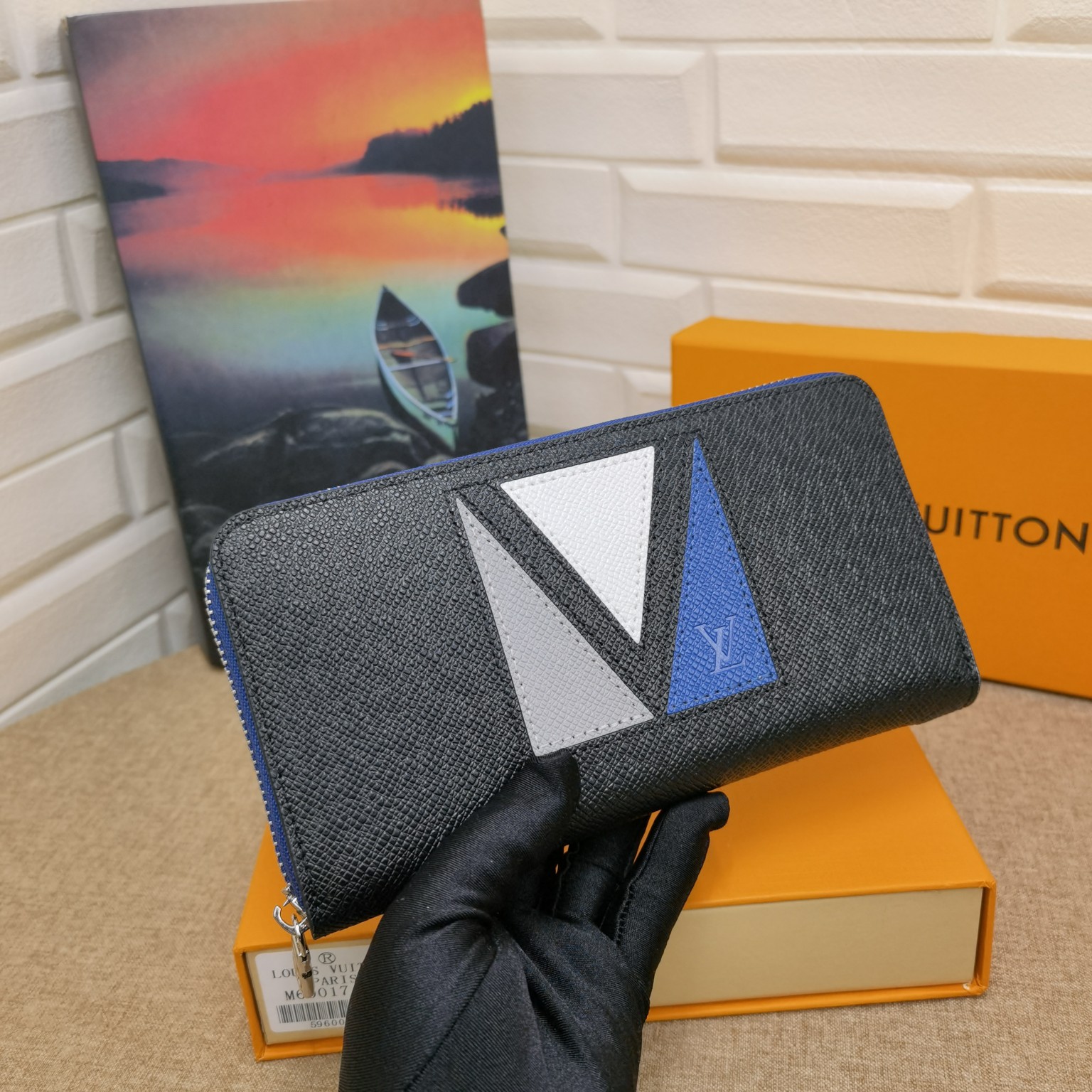 Classic leather long wallet card slots