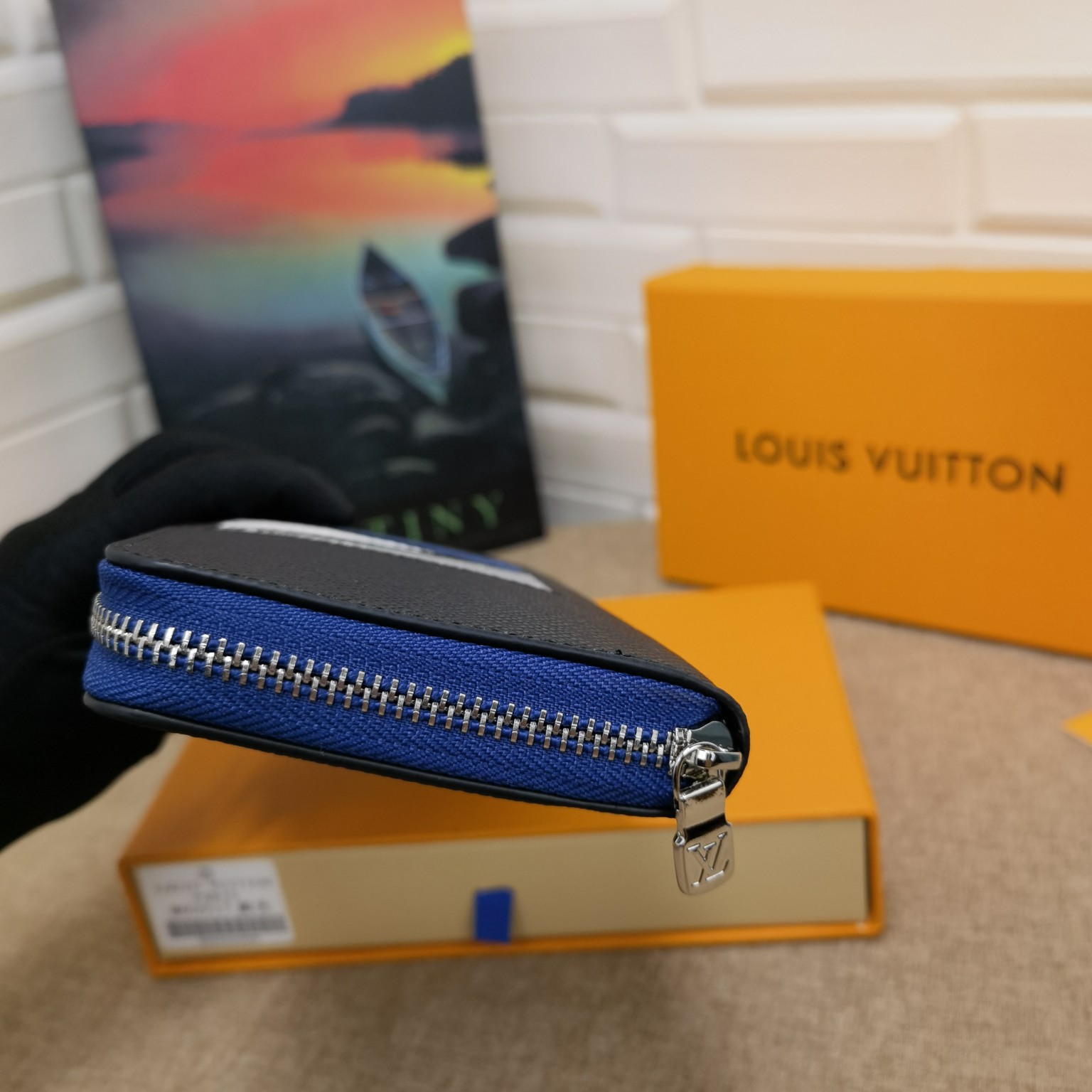 Leather long wallet coin pocket