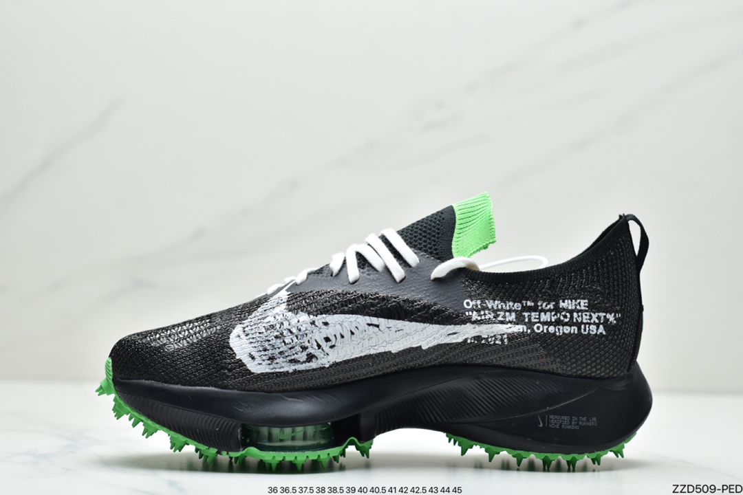 250 Off White x NIKE Air Zoom Tempo NEXT% 联名款马拉松编织面透气超级跑鞋CV0697