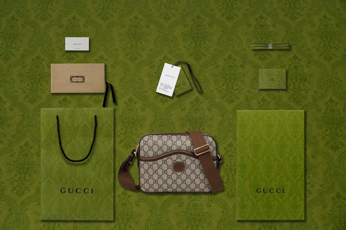 Gucci Borse Messenger Marrone Tela