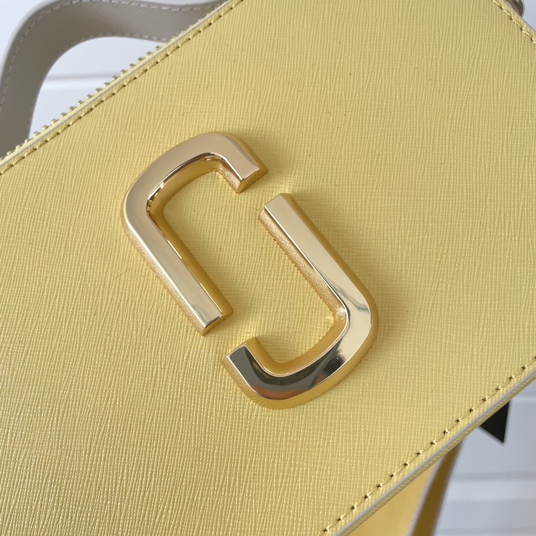 Marc Jacobs ～大号/Marc Jacobs/莫杰春夏多色牛皮立体金属徽标百搭相机包女包sure shot净版单肩斜挎手拎相机包 尺寸：21
