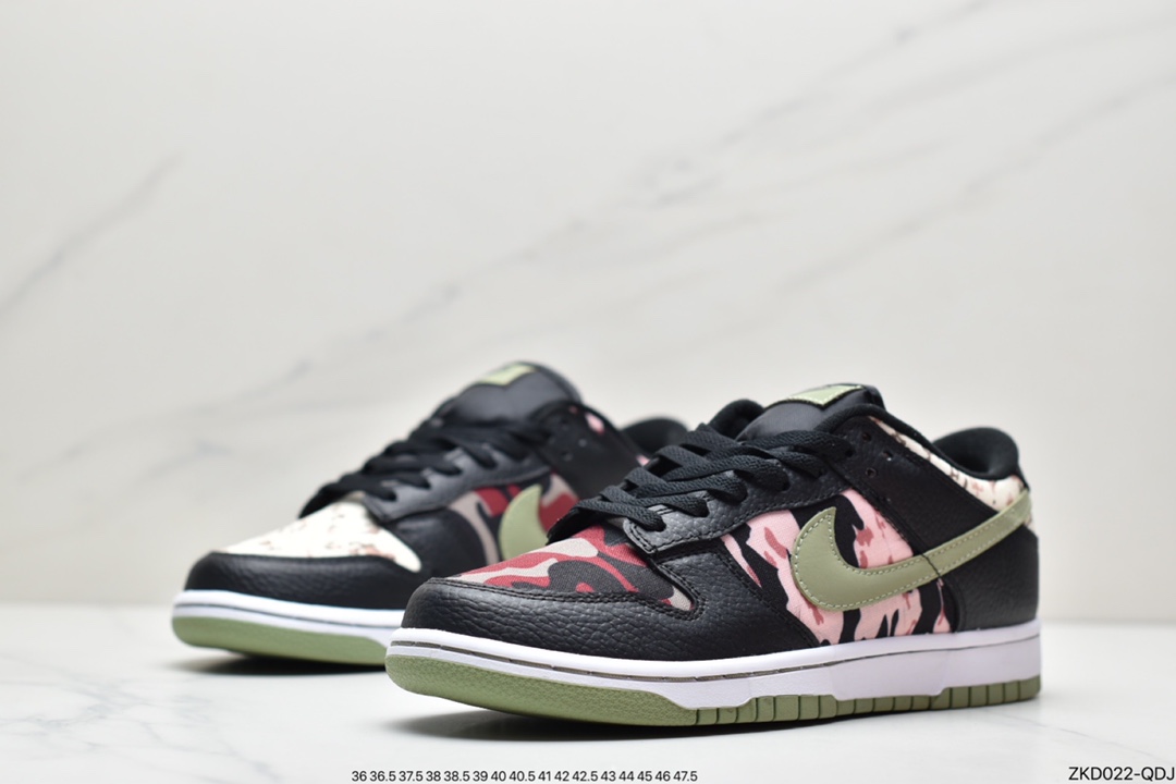270 耐克Nk SB Dunk Low “Black Multi-Camo” 迷彩不对称鸳鸯 DH0957-001