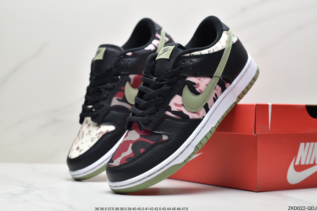 270 耐克Nk SB Dunk Low “Black Multi-Camo” 迷彩不对称鸳鸯 DH0957-001