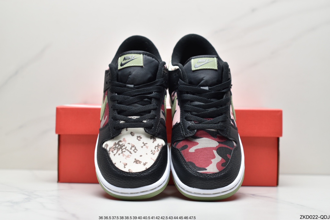 270 耐克Nk SB Dunk Low “Black Multi-Camo” 迷彩不对称鸳鸯 DH0957-001