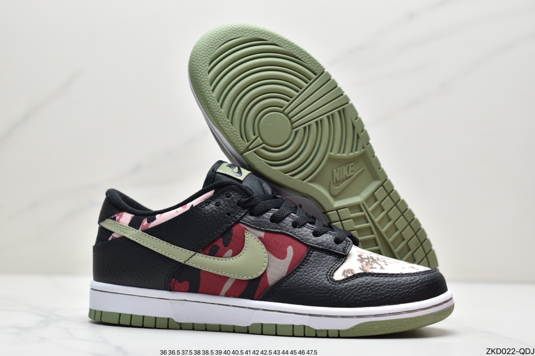 270 耐克Nk SB Dunk Low “Black Multi-Camo” 迷彩不对称鸳鸯 DH0957-001