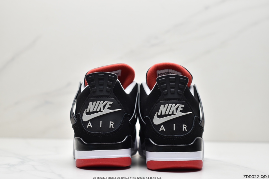 230 Air Jordan 4 Retro “Bred”  新黑红复刻版后跟耐克勾 AJ4 308497-060