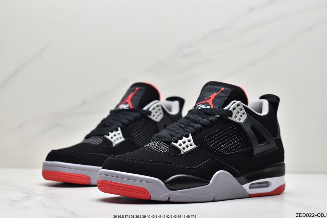 230 Air Jordan 4 Retro “Bred”  新黑红复刻版后跟耐克勾 AJ4 308497-060