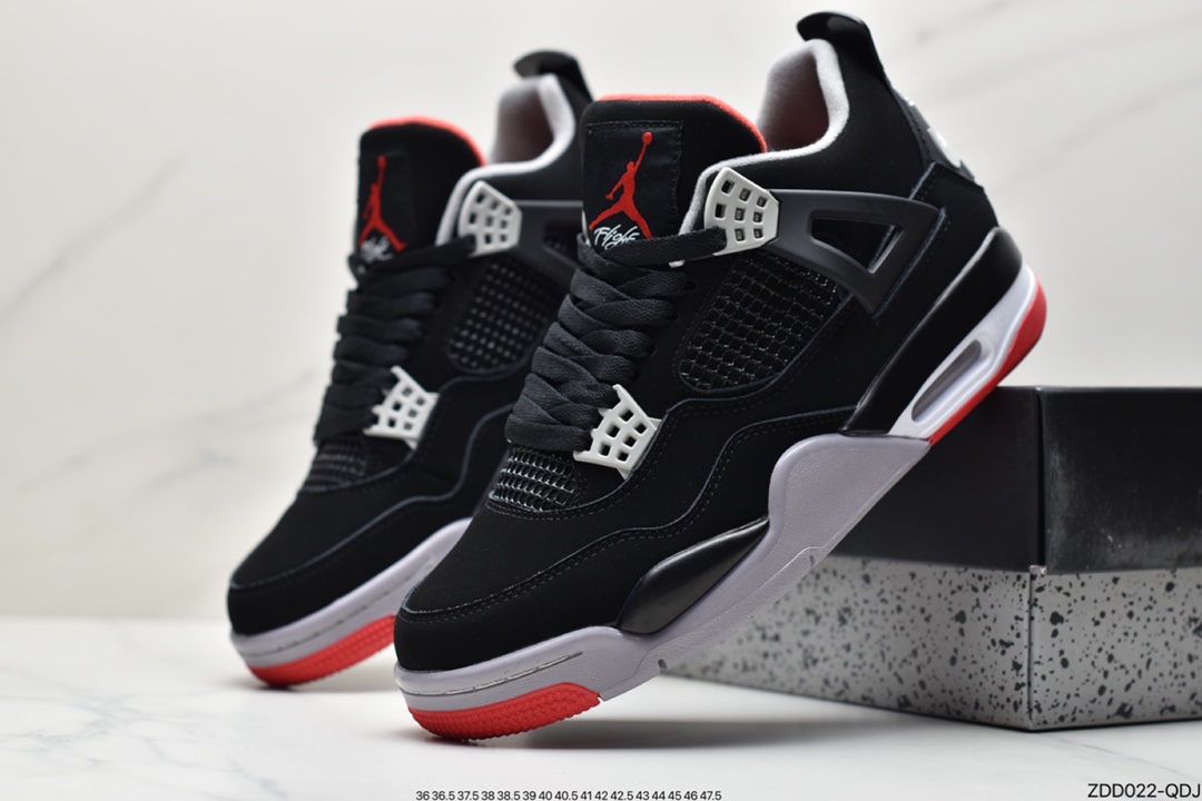 230 Air Jordan 4 Retro “Bred”  新黑红复刻版后跟耐克勾 AJ4 308497-060