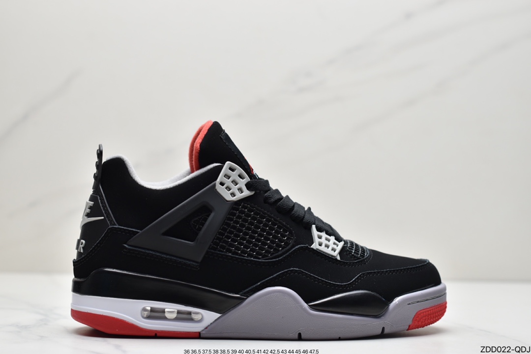 230 Air Jordan 4 Retro “Bred”  新黑红复刻版后跟耐克勾 AJ4 308497-060