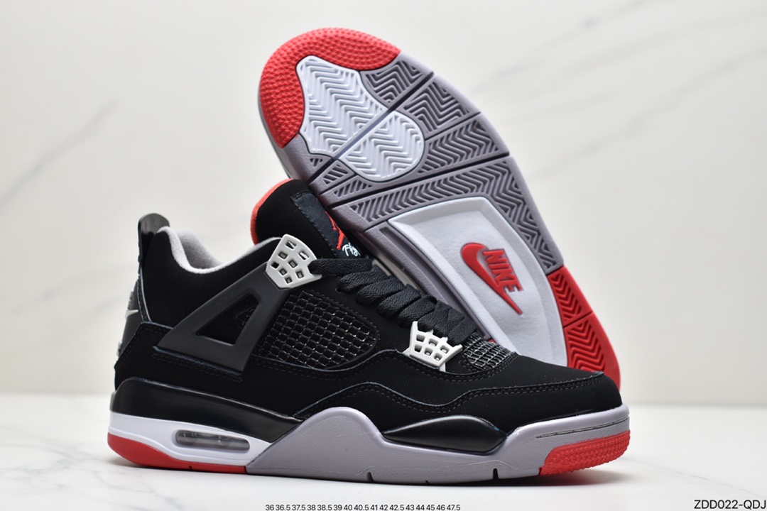 230 Air Jordan 4 Retro “Bred”  新黑红复刻版后跟耐克勾 AJ4 308497-060
