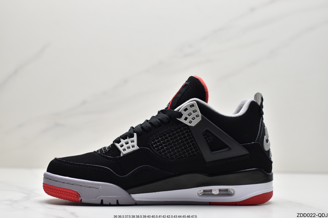 230 Air Jordan 4 Retro “Bred”  新黑红复刻版后跟耐克勾 AJ4 308497-060