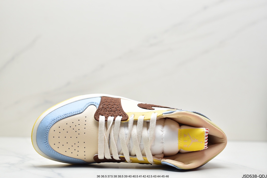 200 Maison Chateau x Air Jordan 1 Mid AJ1乔1中帮文化篮球鞋 CU2803-200