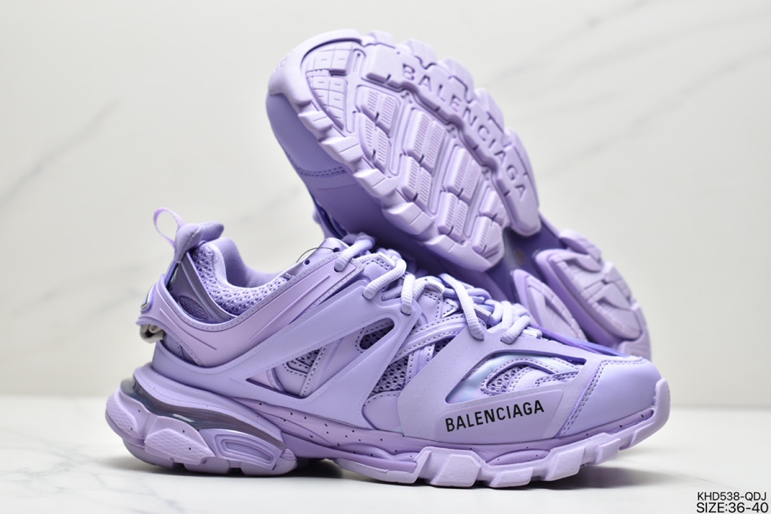 520 巴黎世家 Balenciaga Sneaker Tess s.Gomma MAILLE WHITE/ORANGE  3.0 542023 W1GB1 1000