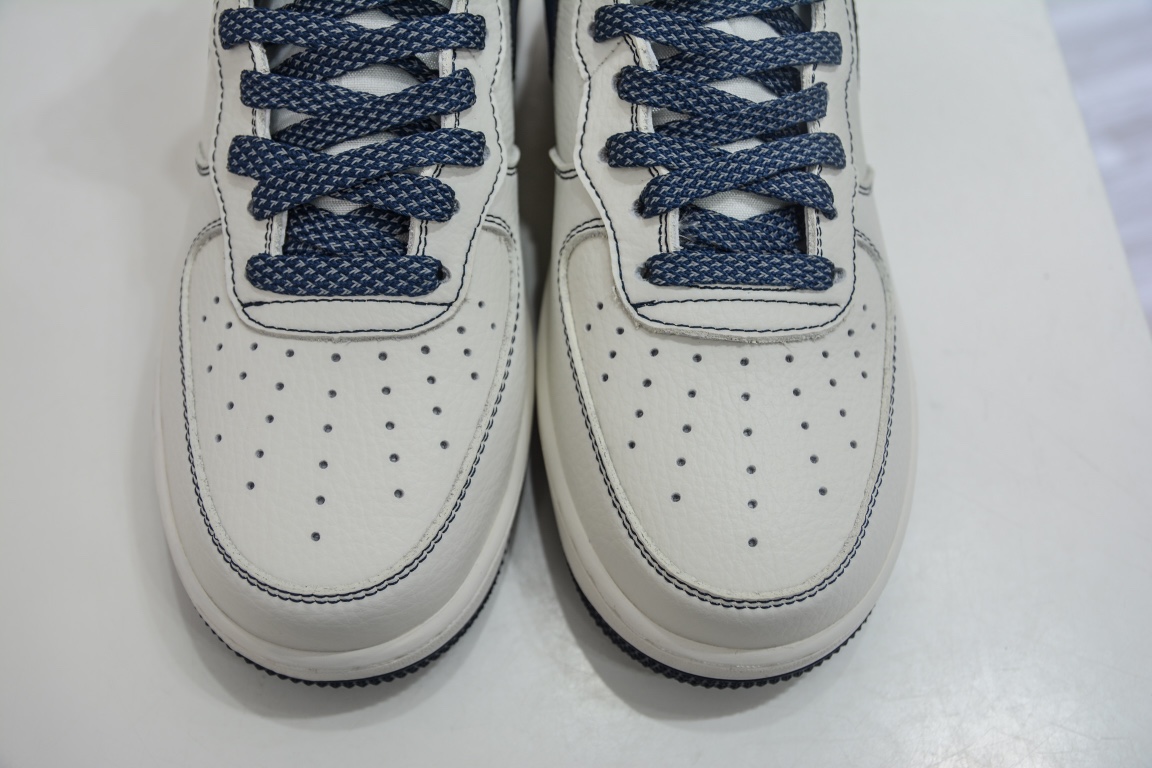 260 秋冬新品  Nike Air Force 1 Mid '07 米深蓝 满天星中帮空军一号休闲板鞋 MU3603-202