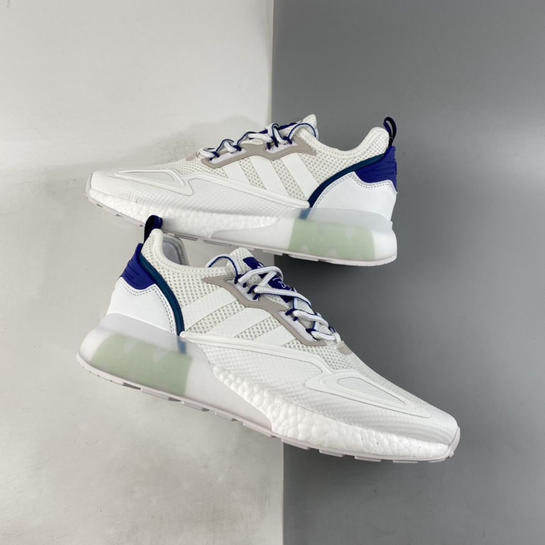 P220  Adidas ZX 2K Boost 网纱针织呼吸面套脚休闲运动慢跑鞋 GY3548