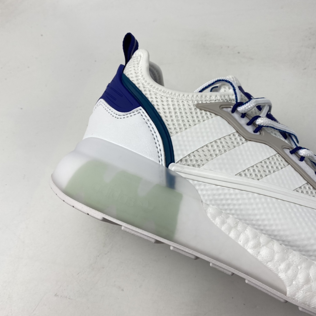 P220  Adidas ZX 2K Boost 网纱针织呼吸面套脚休闲运动慢跑鞋 GY3548
