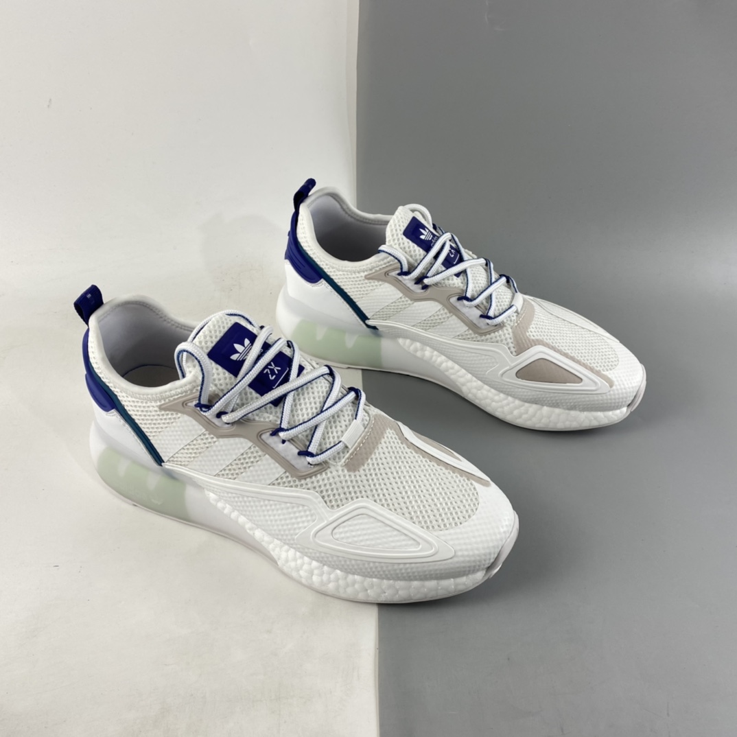 P220  Adidas ZX 2K Boost 网纱针织呼吸面套脚休闲运动慢跑鞋 GY3548
