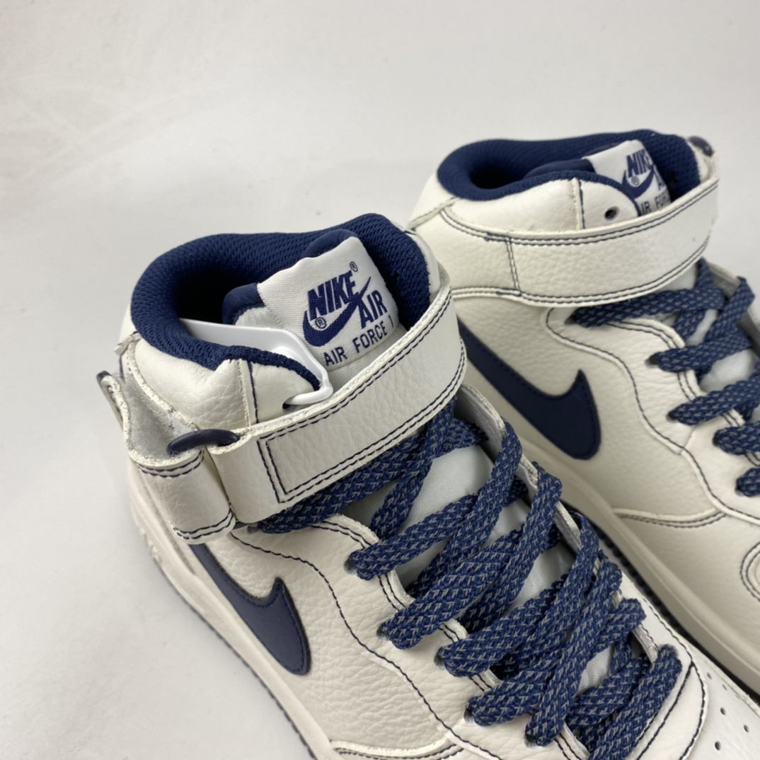 P260  NIKE Air Force 1’07 Mid 深蓝米色满天星 空军一号3M反光中帮休闲板鞋 MU3603-202