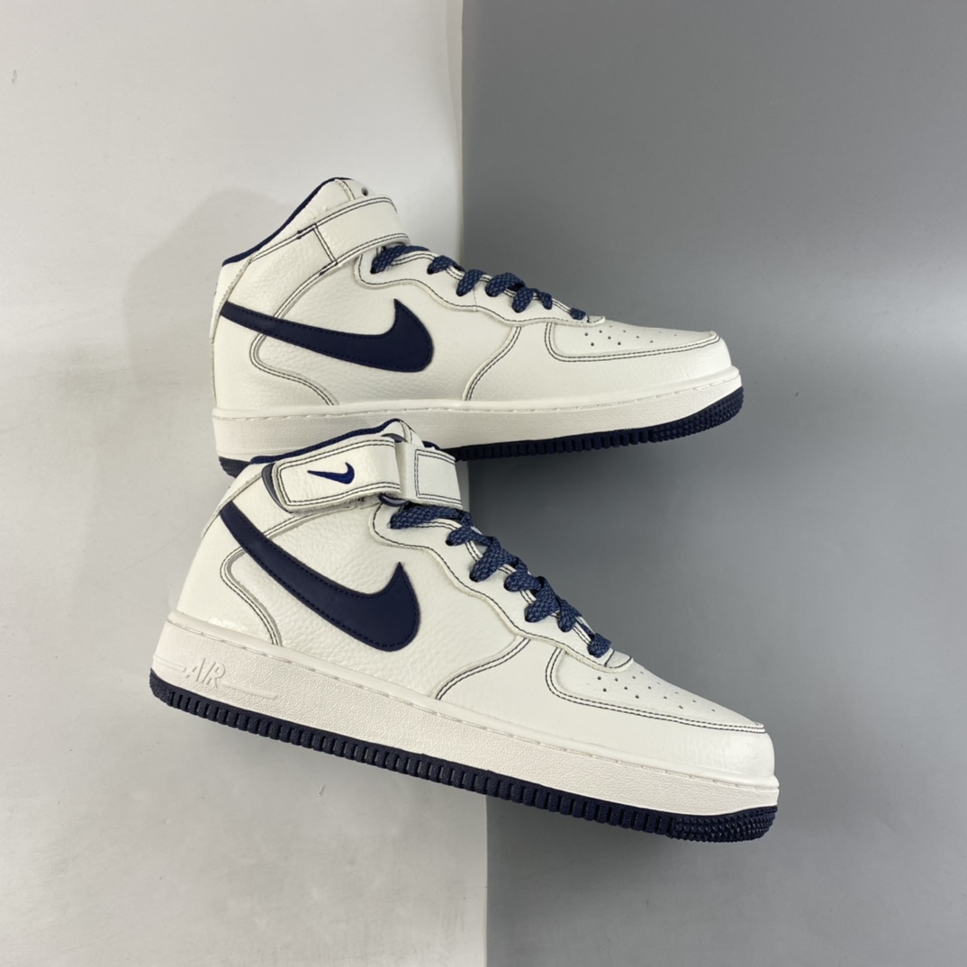 P260  NIKE Air Force 1’07 Mid 深蓝米色满天星 空军一号3M反光中帮休闲板鞋 MU3603-202